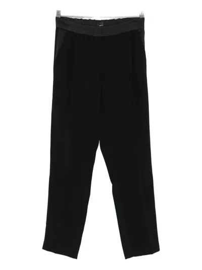Marella Elastic-waistband Pocket Trousers In Black