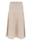 Marella Elastic-waistband Ruffled Skirt In Neutral