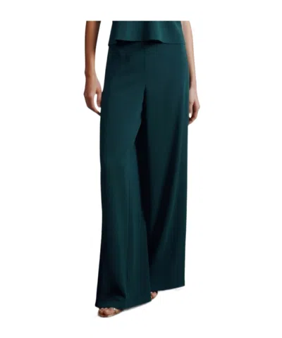 Marella Elastic-waist Knit Casual Trousers In Green