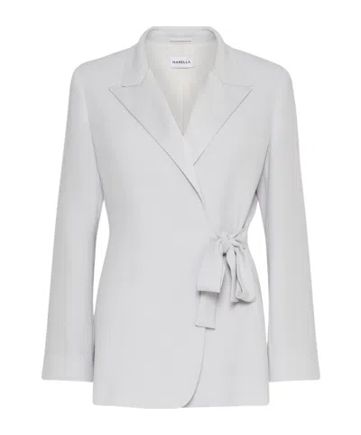 Marella Elegant Cady Crêpe Jacket - Ice In White