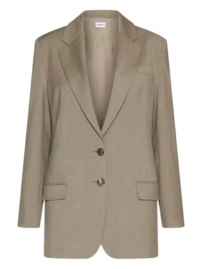 MARELLA ELEGIA TWO-BUTTON TWILL BLAZER