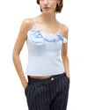 Marella Elleno Poplin Top In Light Blue In Light Blue