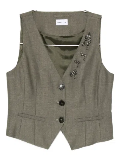 MARELLA EMBELLISHED BUTTON WAISTCOAT