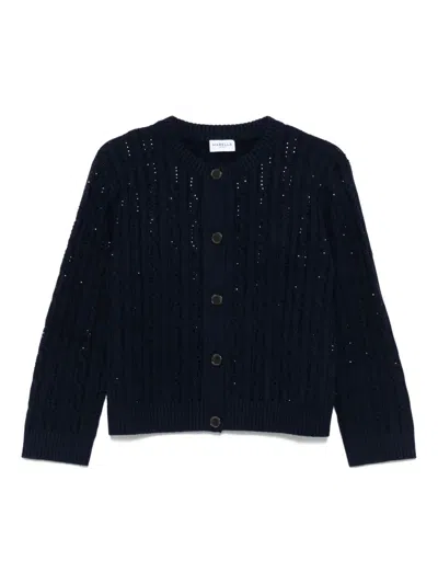 Marella Embellished Cable-knit Cardigan In Black