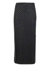 Marella Embellished Side-slit Midi Skirt In Black