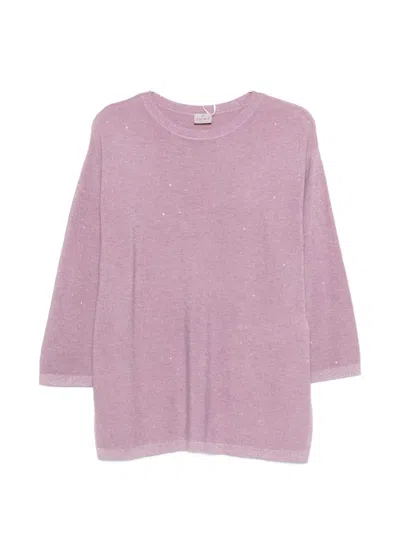 Marella Embellished Sweater In Purple