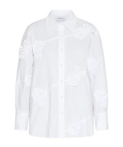 Marella Embroidered Poplin Shirt In White