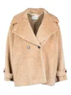Marella Emilia Button Jacket In Brown