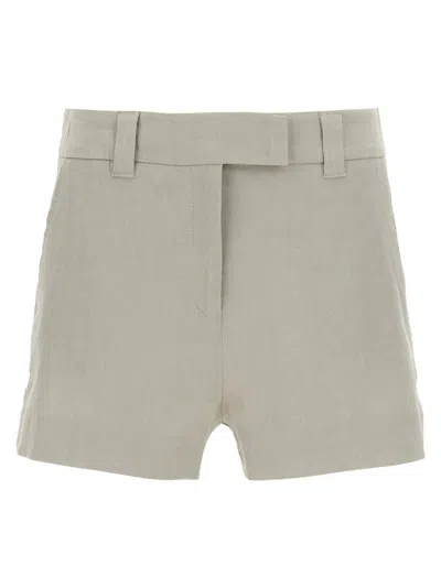 Marella Stretch Viscose And Linen Micro Pants In Grey