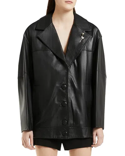 MARELLA EMILY RATAJKOWSKI X MARELLA BOMBER LEATHER JACKET
