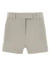 Marella Stretch Viscose And Linen Micro Pants In Gray