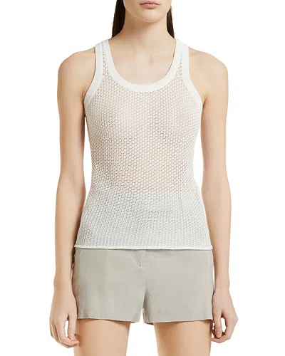 Marella White Villar Tank Top In Toni Neutri