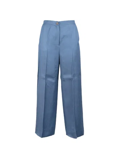 Marella Emme Buttoned Trousers In Blue