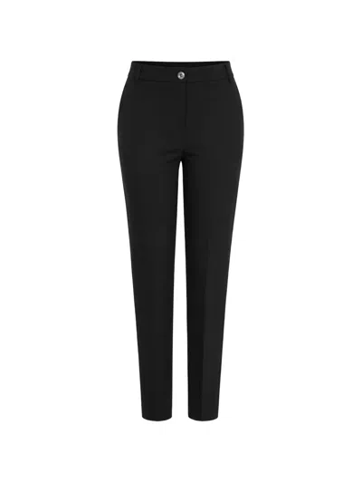 Marella Emme Button-fastening Tailored Trousers In Black