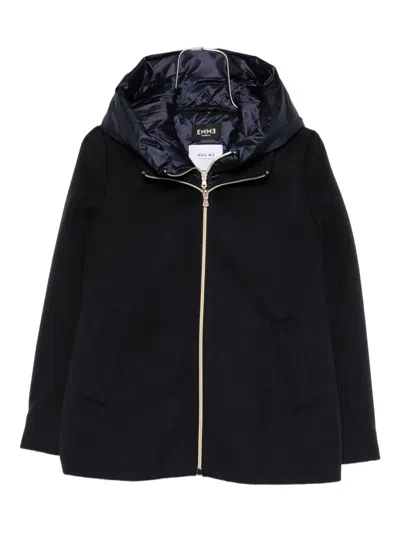 Marella Emme Hooded Zip-front Jacket In Blue