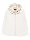 Marella Emme Hooded Zip-front Jacket In Neutral