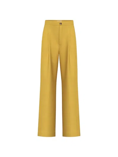 Marella Emme Pleated Trousers In Yellow