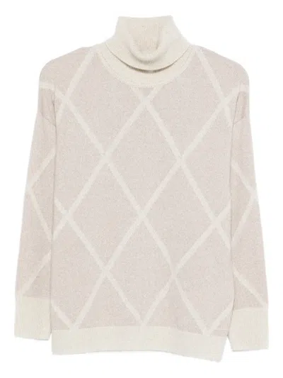Marella Emme Roll-neck Sweater In Neutral