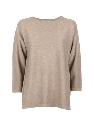 Marella Emme Three-quarter-sleeves T-shirt In Neutral