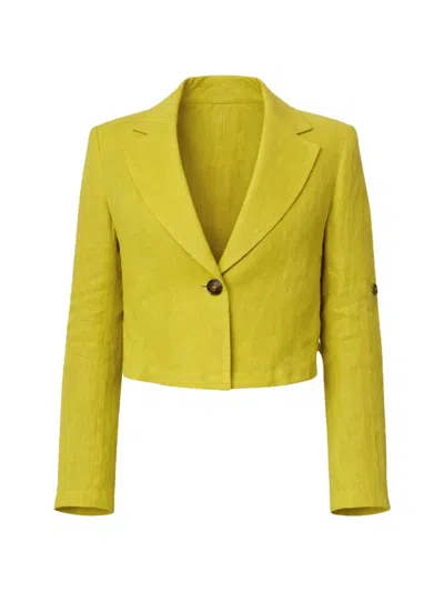 Marella Emmpapiro Button Jacket In Yellow