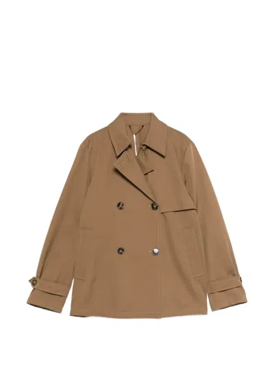 Marella Emmpelota Double-breasted Jacket In Brown