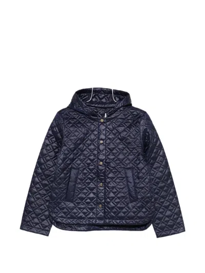Marella Emmpiroga Quilted Hooded Jacket In Blue