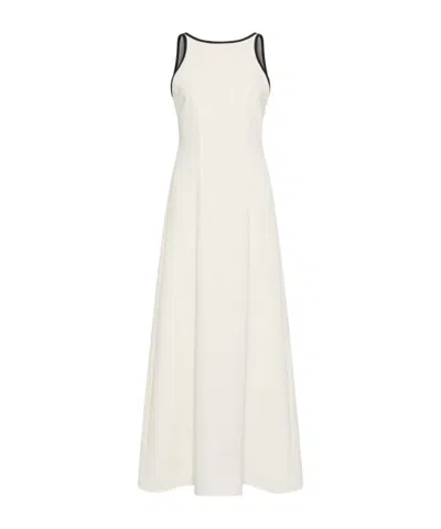 Marella Envers Satin Backless Dress In White