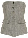 Marella Fatuo Button-front Top In Gray