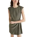 Marella Tie-front Sleeveless Dress In Green