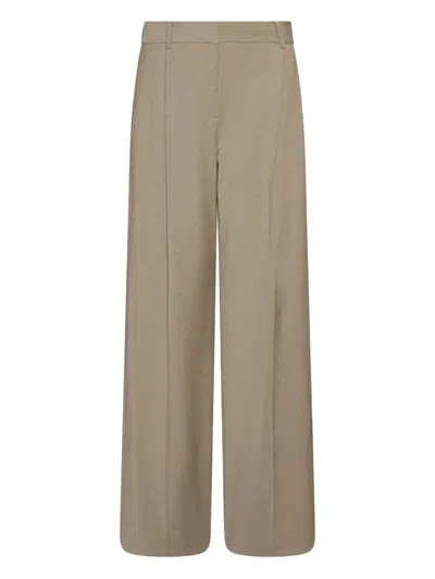 Marella Pleated Belt Ring Casual Pants In Nude