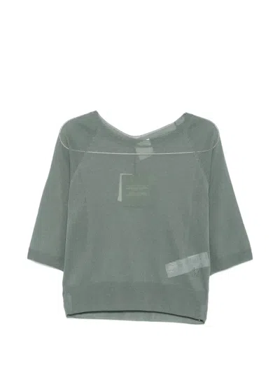 Marella Fine-knit Raglan-sleeve Sweater In Green
