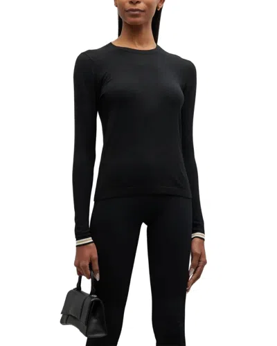 Marella Fiore Knit Sweater In Black