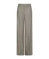Marella Pleated Check Trousers In Gray