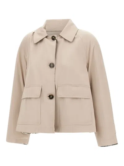 Marella Flap-pocket Buttoned Jacket In White