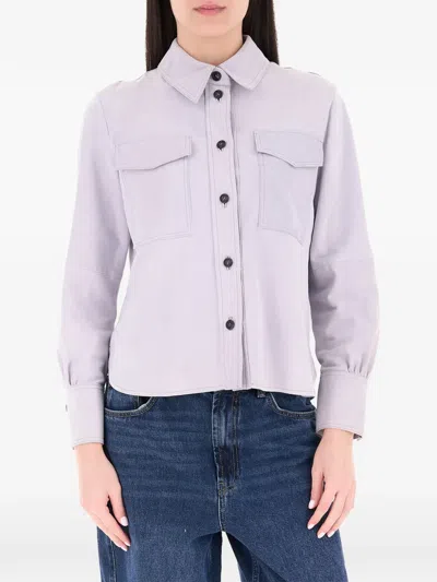 Marella Flap-pocket Button-up Jacket In Purple