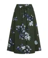 Marella Flared Calf-length Skirt - Dark Green