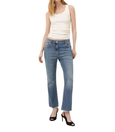 Marella Flared Crop Jeans In Jeans Blue In Multi