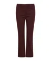 Marella Flared Cropped Jeans In Burgundy
