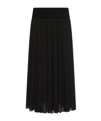 Marella Flared Georgette Skirt In Black
