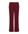 Marella Flared Linen Trousers In Bordeaux