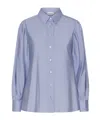 Marella Flared Poplin Shirt In Blue