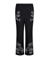 Shop Marella Flared Recycled Satin Trousers In Black