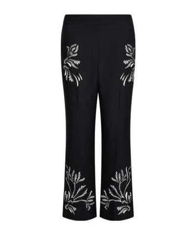 Marella Flared Recycled Satin Trousers In Black