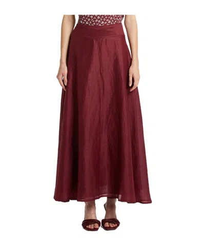 Marella Flared Skirt In Brown