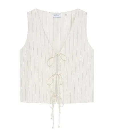 Marella Flared Viscose And Linen Gilet