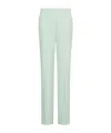 Marella Light Green High Waisted Trousers In Green
