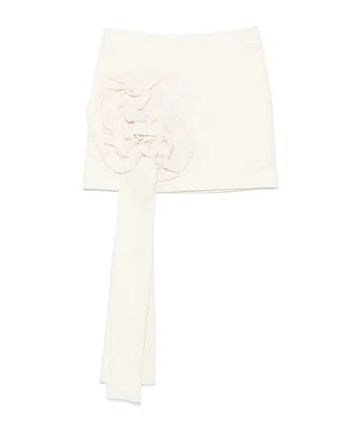 Marella Floral Applique Skirt In Neutrals