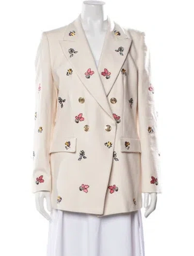 Pre-owned Marella Floral Print Blazer In Neutral