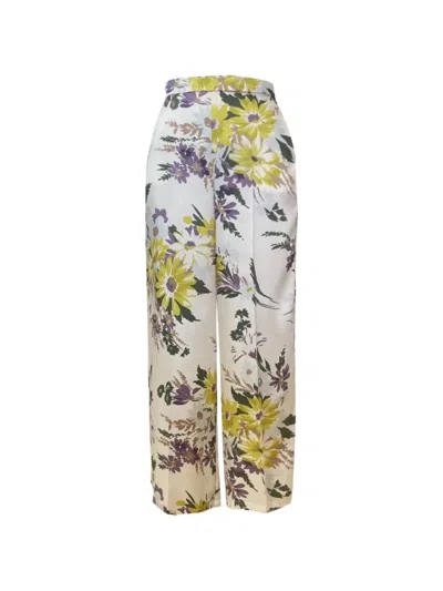 Marella Floral Trousers In Multi