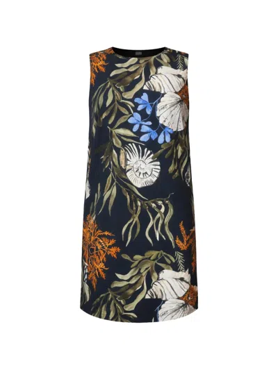 Marella Floral-pattern Mini Dress In Blue